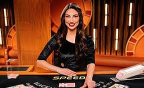 Studio Speed Baccarat live dealer dengan multi-kamera dan peralatan pembaca kartu otomatis